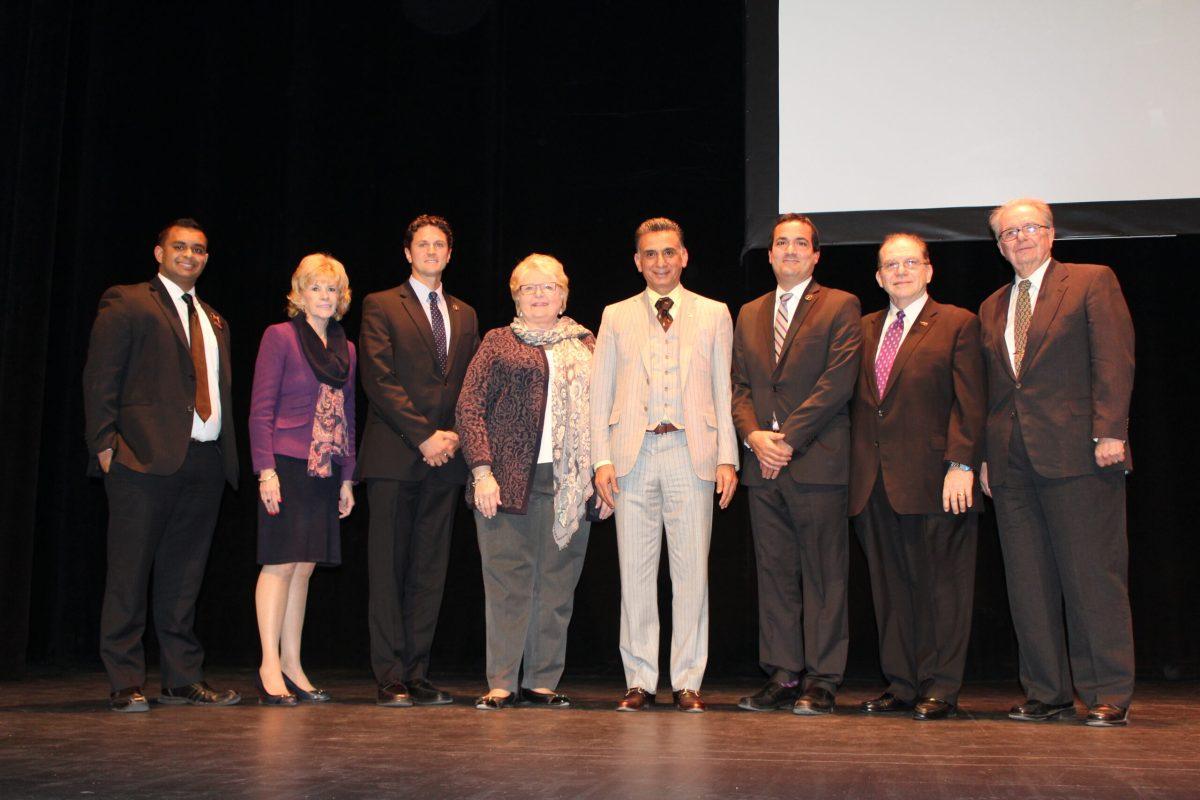 Students and faculty gathered at Pfleeger Concert Hall, last Thursday January 21st, to share a few words and some of their talents in memory of Henry Rowan. - Assistant Photo Editor/Amanda Palma