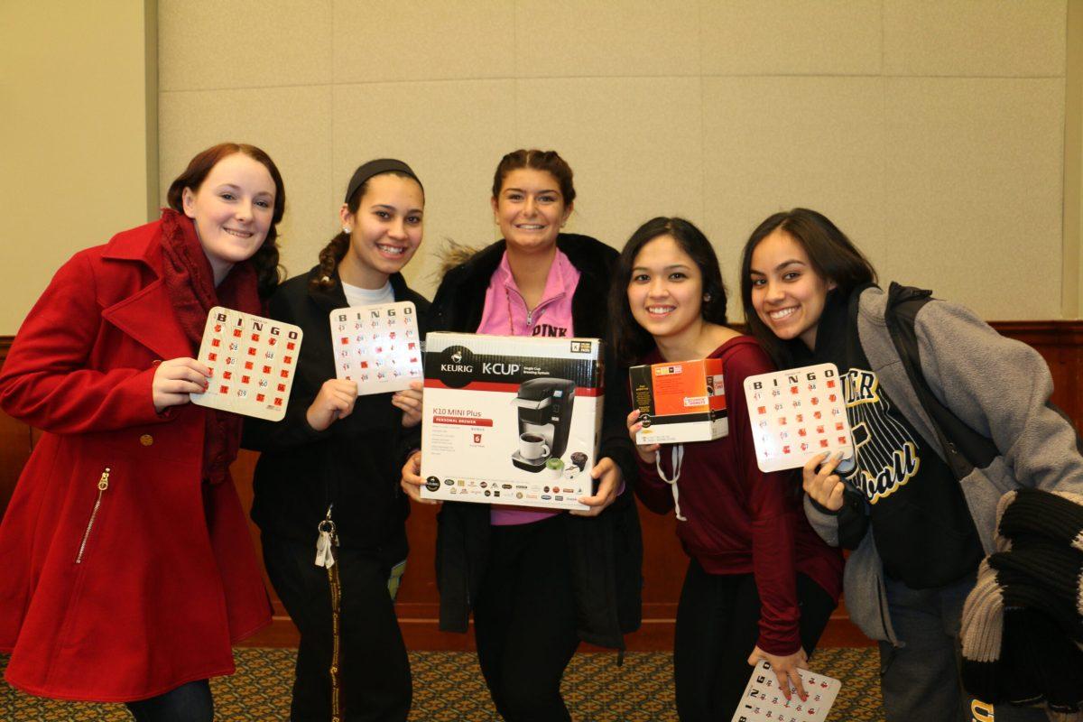 Rowan students gather with their friends for Classy Bingo Night in the Student Center Ballroom. -Photo Editor/Justin Fata