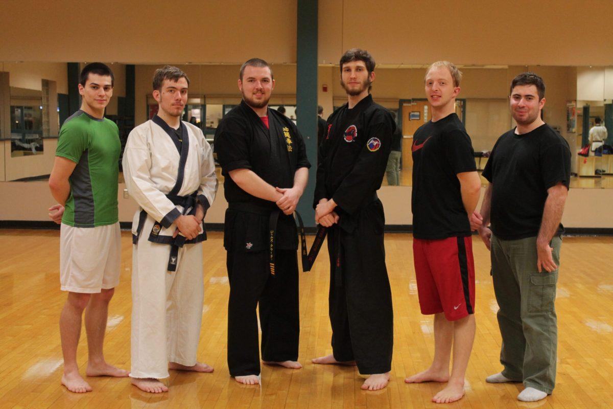 Members of the Rowan University Karate and Self-Defense Club in the Rec Center. The club's mission is to promote self-defense in an empowering and fun atmosphere. -Photo courtesy of Jade McDonnough