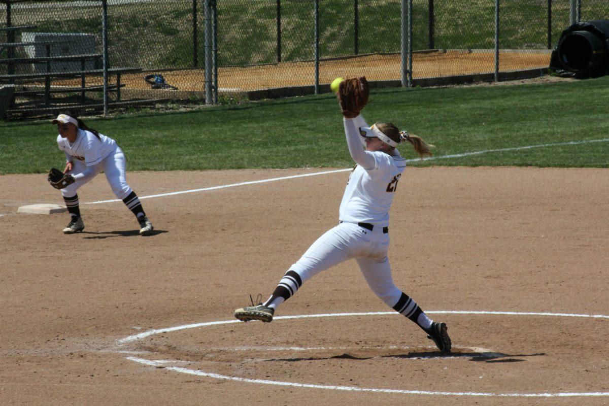 Pitcher Beth Ann Hyland (pictured above earlier this season) is 18-3 on the year. She is part of a staff that allows 2.27 runs per game  -Assistant Photo Editor/Amanda Palma