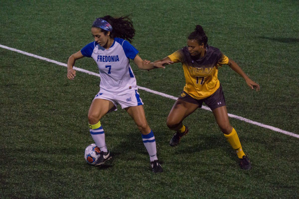 Sophomore Nia Fountain is one of many transfer students starring for the Profs. The team opened the season with a 2-0 sweep of the Profs Soccer Classic. -Photo Editor/Cole Ditzel