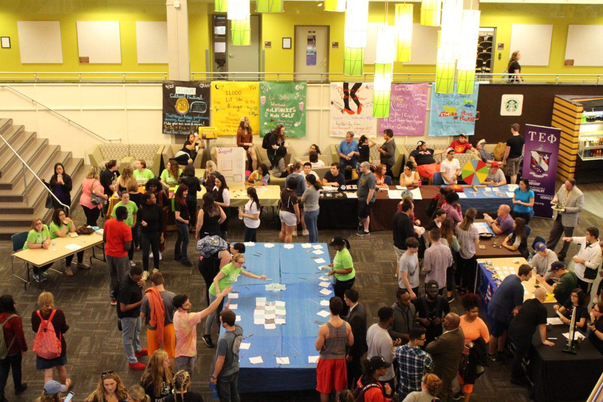 Take Back the Night filled the student center. - Staff photo/Lauren Kubiak