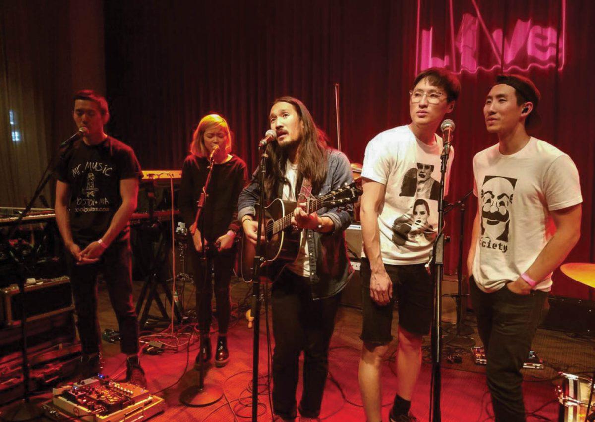 Korean indie-folk band Run River North performing at World Cafe Live in Philadelphia on April 10 2016. Photo Editor/Amanda Palma 