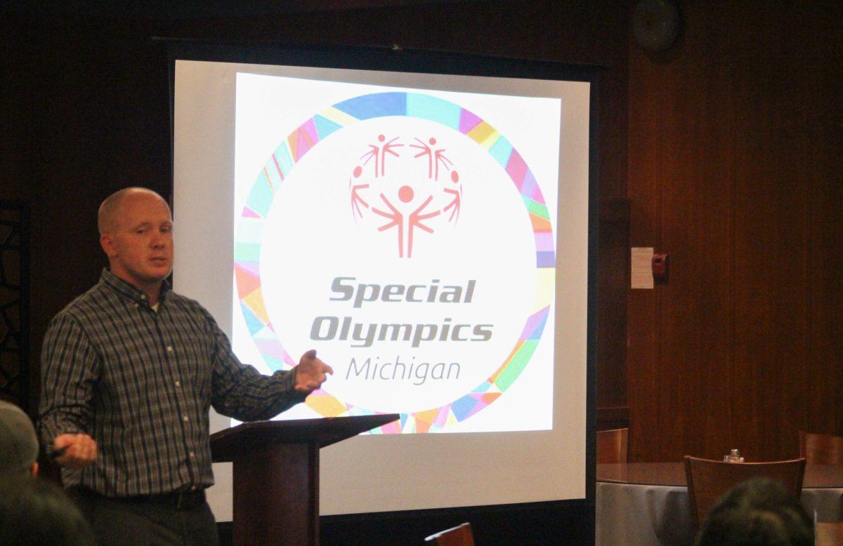 Gary Baker talks about the lessons he's learned from working with people in special olympics.  -Staff/Photo Jaryd Leady