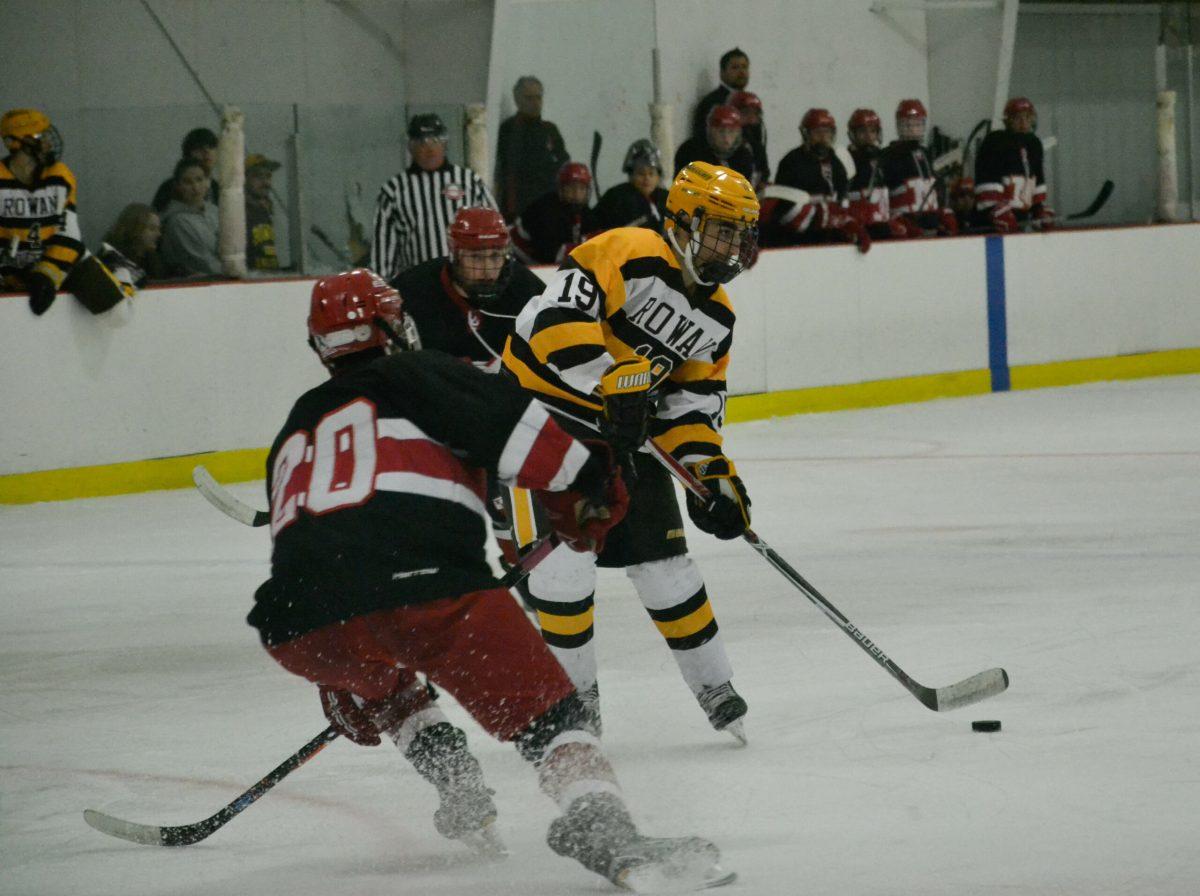 Forward Anthony Dellarose on the attack against Montclair State University on Saturday. Dellarose had three goals and an assist in two games on the weekend. Photo Editor/Nicole Mingo