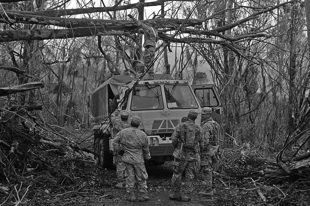 The National Guard aids with cleanup in Puerto Rico on Sept. 30, 2017. -Photo from Creative Commons