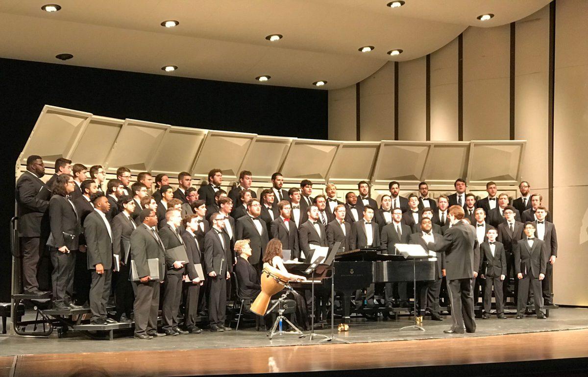 The Statesmen Men's Chorus performs. -Staff Photo/Sydney Kerelo 