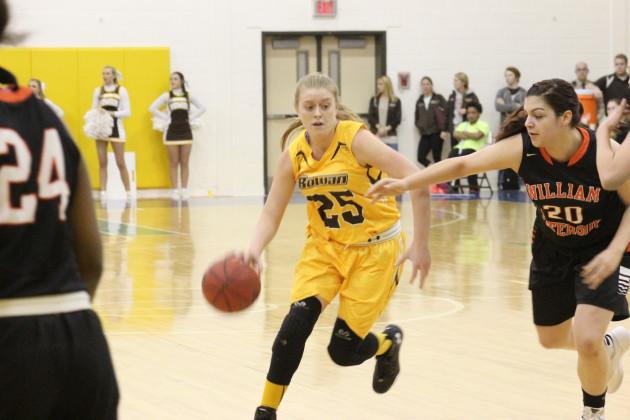 Summer Crilley drives to the basket her sophomore season against William Paterson University. Photo Editor/Amanda Palma