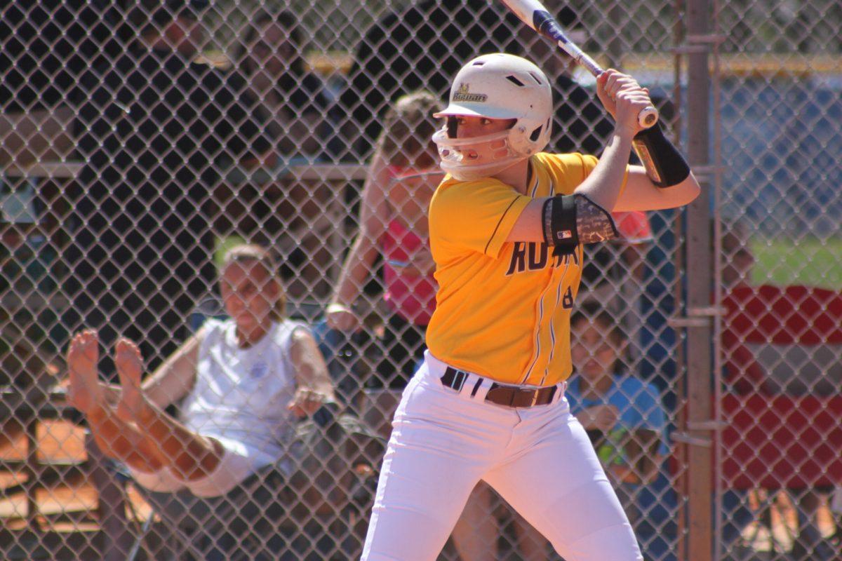 Senior captain Morgan Smith at the plate last year. Photo courtesy of Sports Information