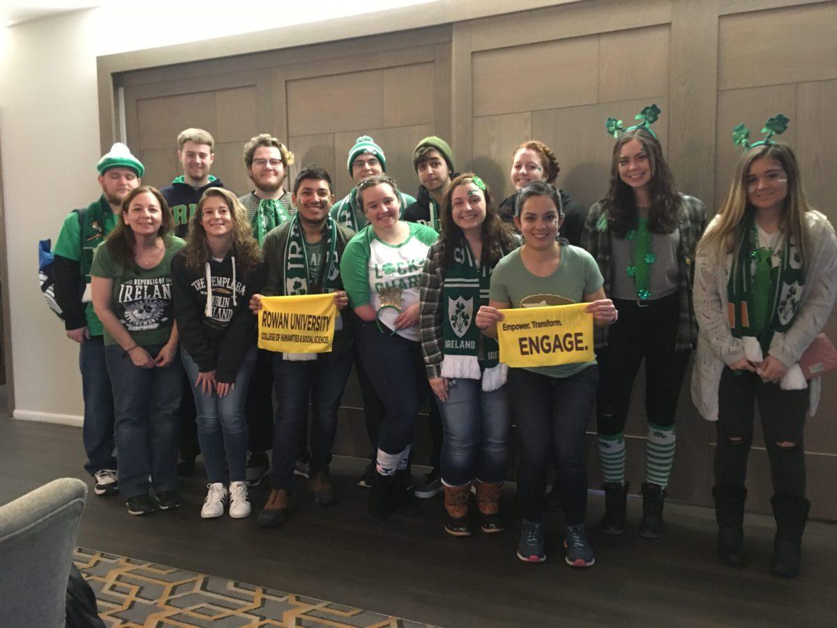 Rowan University Professor Carla Lewandowski and her students took a trip to Ireland over spring break to learn more about the IRA, and got the chance to partake in St. Patrick's Day celebrations as well. -Photo courtesy of Carla Lewandowski