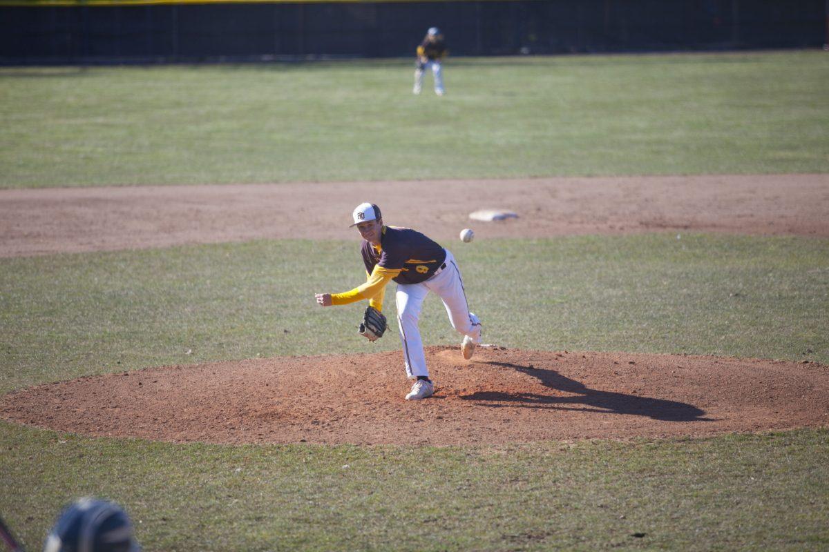 Pitcher Drew Ryback delivers against Neumann University on Monday. Ryback is 5-0 on the year with a 3.32 ERA. Assistant Photo Editor/Miguel Martinez