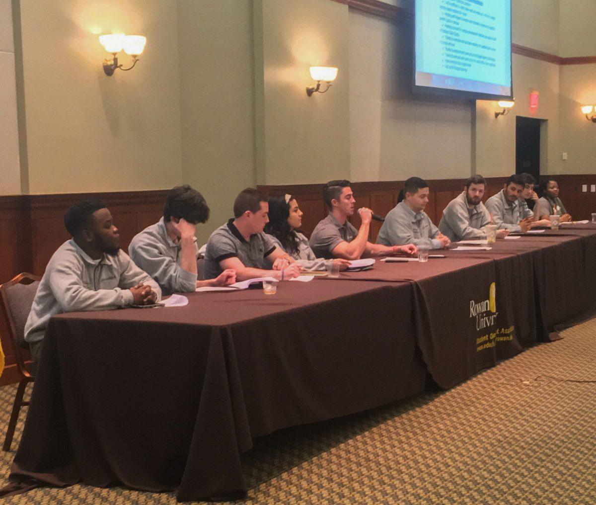 Members of the Rowan University SGA board at a meeting on March 19, 2018. -News Editor/Matt Kass