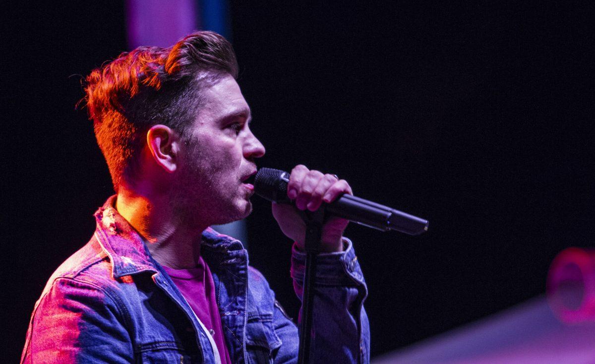 Andy Grammer performs at Hollybash on Friday, April 20, 2018. -Photo Editor/Miguel Martinez 