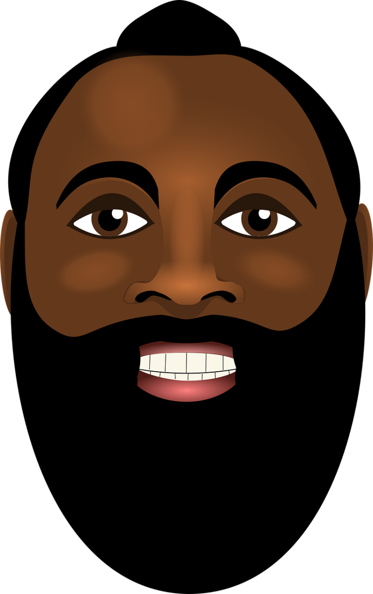 ClipArt of Houston Rockets guard James Harden. Photo courtesy of pixabay.com user "OpenClipart-Vectors/27443 images"