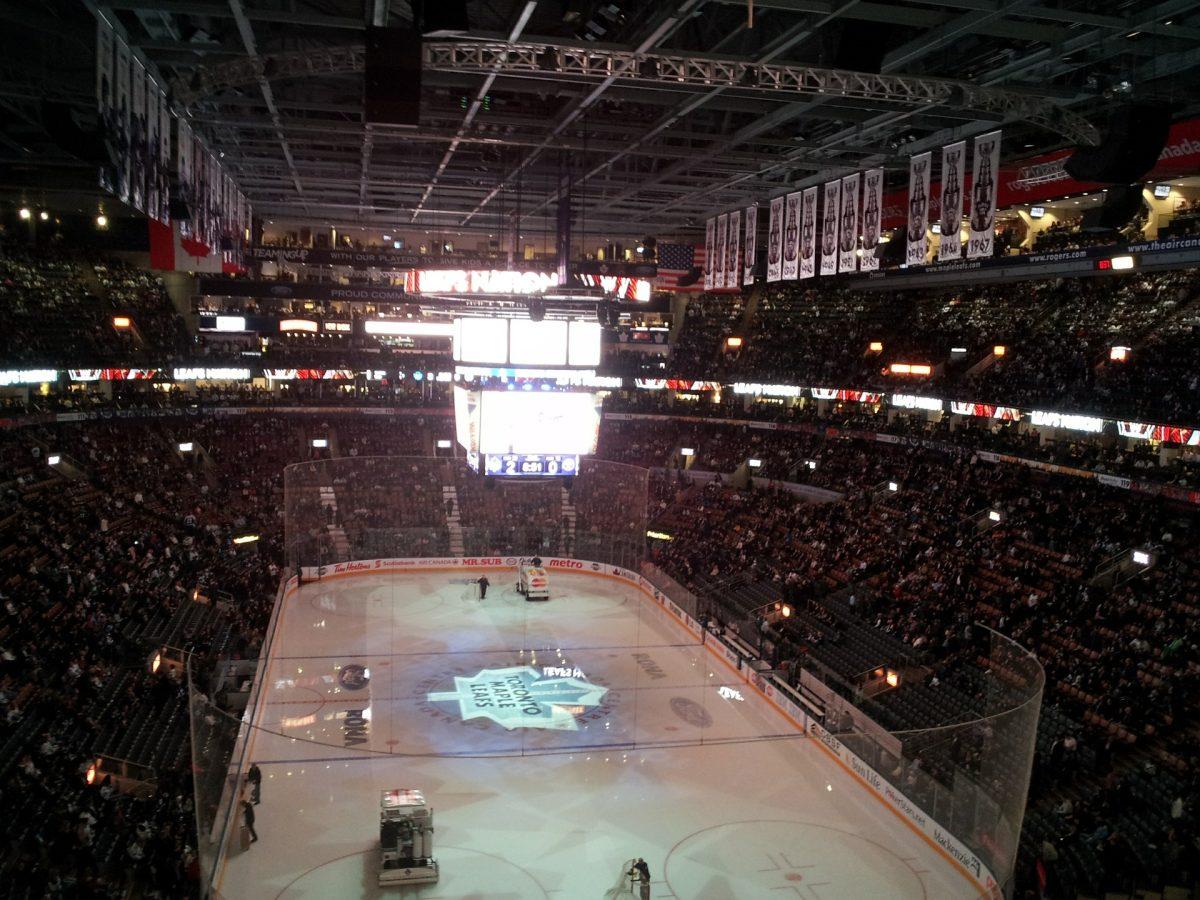 Air Canada Centre, the home of the Toronto Maple Leafs, who head to Boston for a Game 7 tomorrow against the Bruins. -Photo courtesy of pixabay.com user "beofonemind"