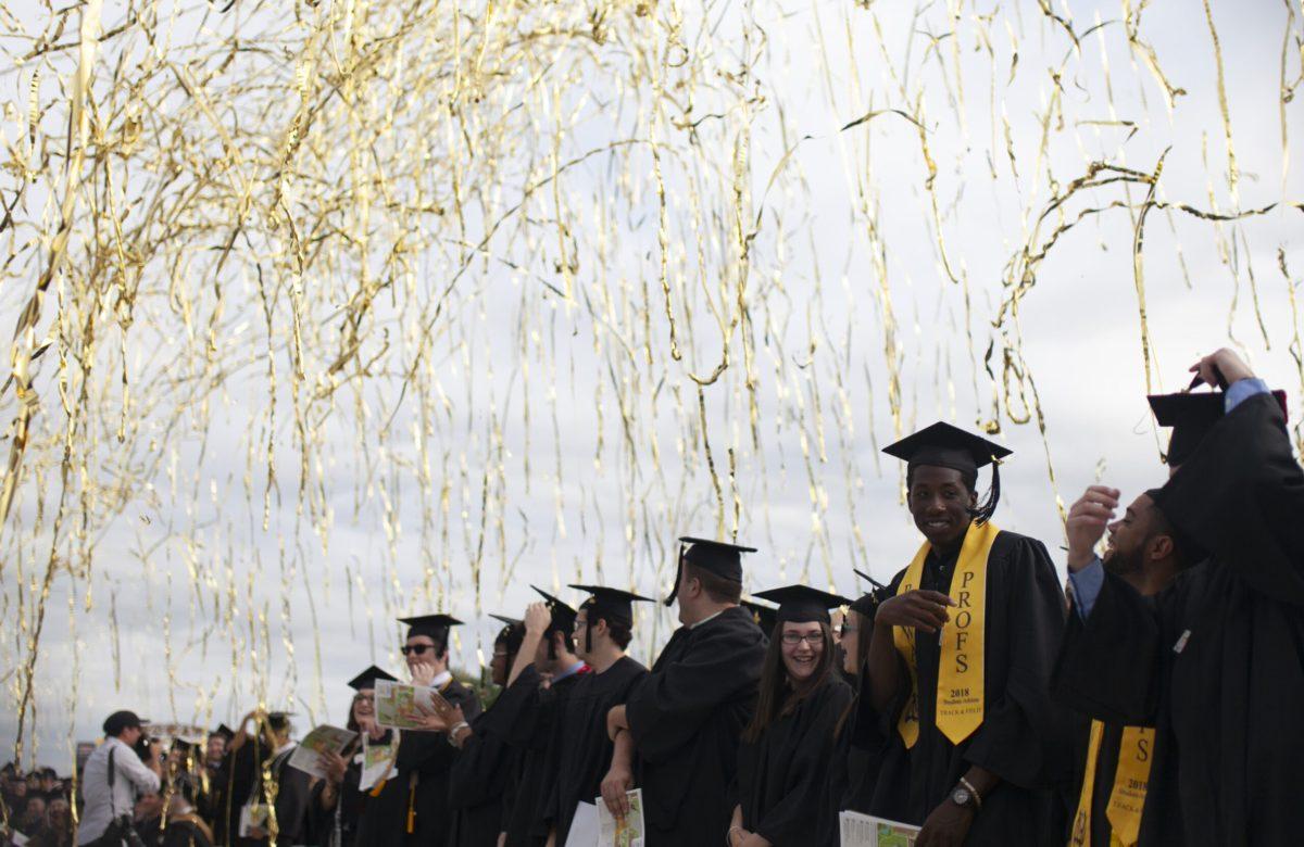 Students at the main ceremony of Rowan University graduation 2018. -Multimedia Editor/Miguel Martinez