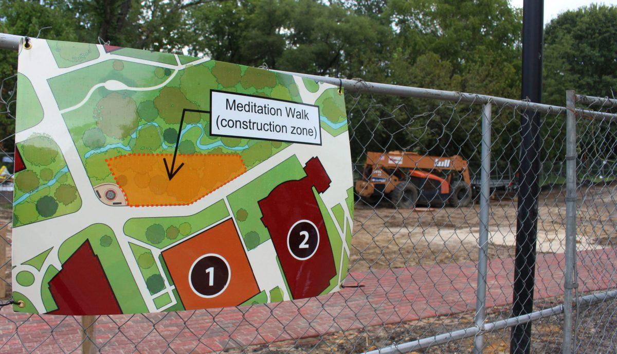 Construction area at the "Mediation Walk" takes place between the Campbell Library and Savitz Hall, Wednesday September 12, 2018. -Multimedia Editor/Jaryd Leady
