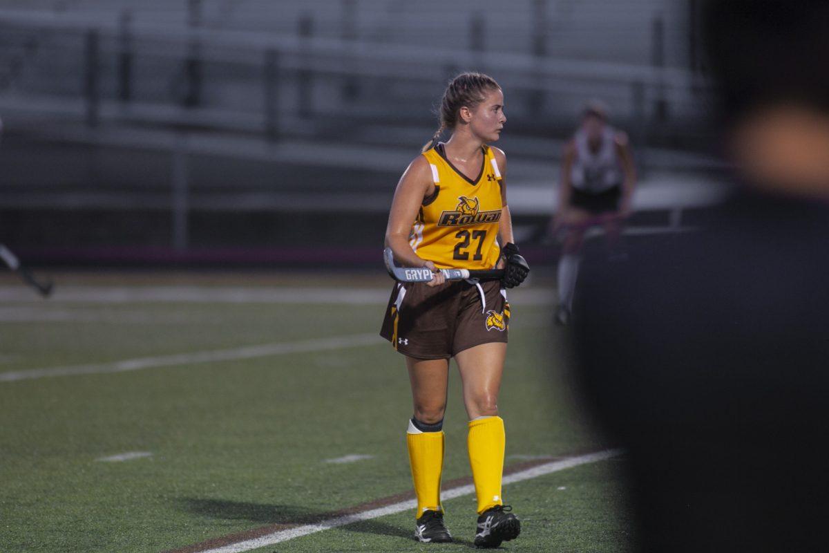 Junior Bridget Boyle looks onto the field against Eastern University earlier this year. Boyle had a goal and an assist in Rowan's 6-2 win over SUNY Oneonta Sunday afternoon. Multimedia Editor/Miguel Martinez