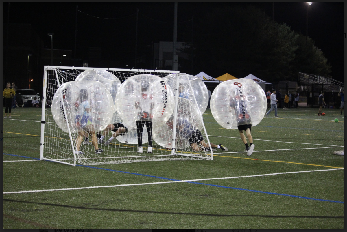 Thursday, September 20, 2018 ROFL Weekend hosted the first event, Bubble Soccer. -Multimedia editor/Jaryd Leady