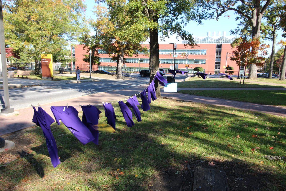 On Monday, October 29th, the SJICR hosted a small event titled “PROFS Go Purple.” Students were invited to visit the Multicultural Center in Hawthorn Hall to write uplifting and inspirational messages on purple t-shirts, all of which were put up on display with the help of clotheslines outside the building.
-Staff Write/Vince Ceraso