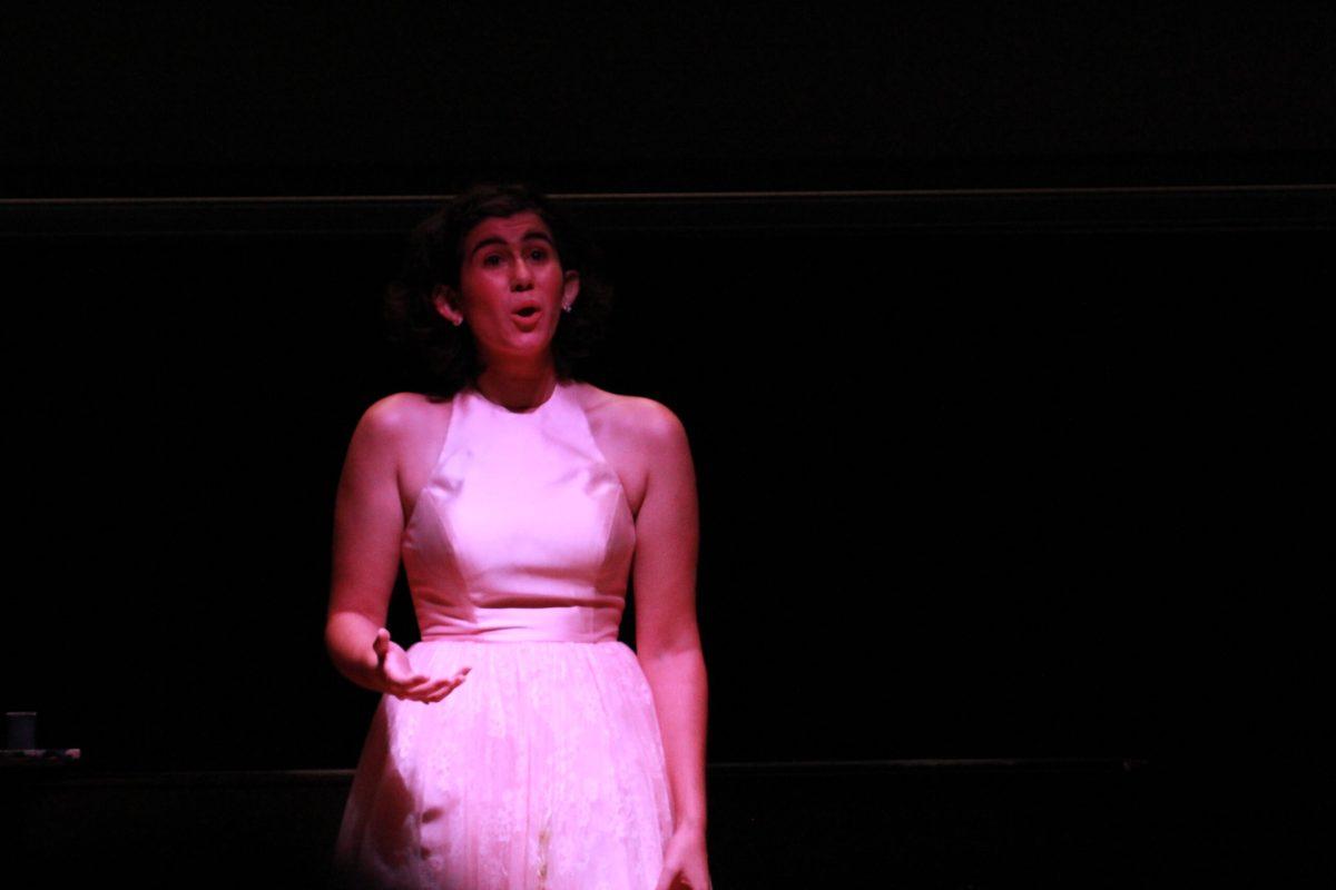 Sophomore Diana Claps performs at the Ciao Philadelphia performance on Oct 16. - Arts & Entertainment Editor/Tara Lonsdorf