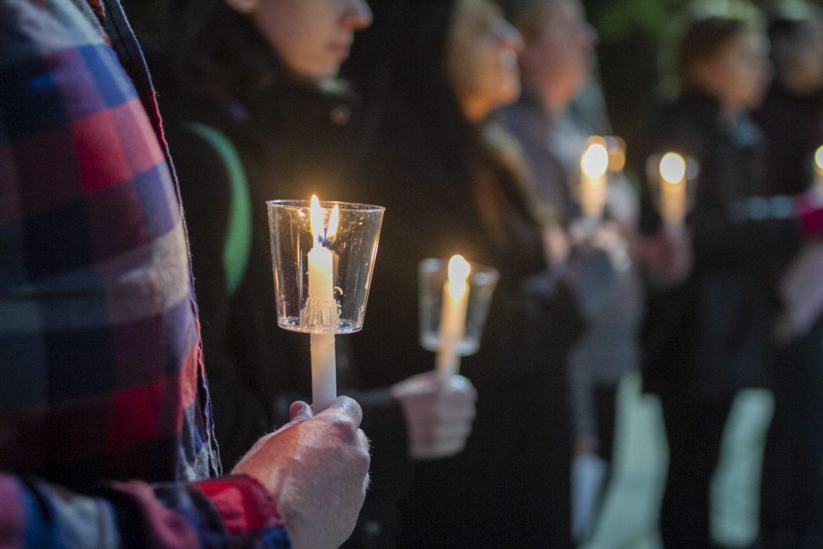 Rowan students join in solidarity of the Jewish Community after the shooting in Pittsburgh in October 2018. - File Photo / Miguel Martinez