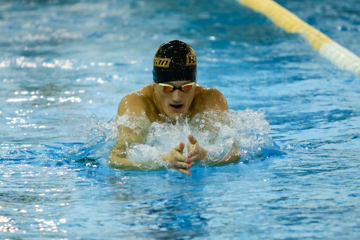 Matt Grubb during a meet last year. Photo courtesy of Rowan Athletics. 