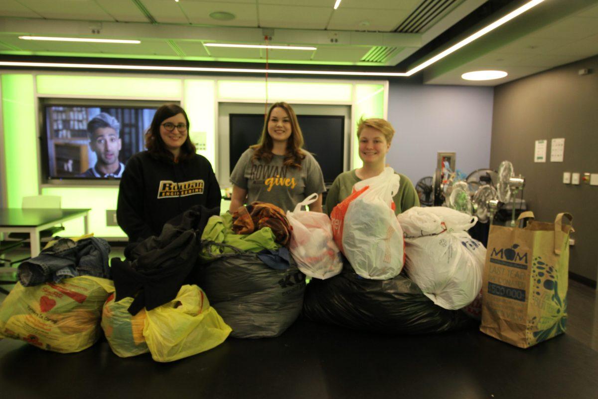 Rowan Students a part of oSTEM came out to help with the clothing drive. -Assistant Features Editor/Vince Ceraso