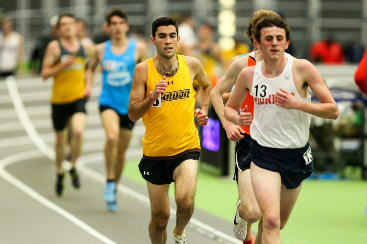 Matt Russo competes in an event earlier this season. Photo courtesy of Rowan Athletics. 