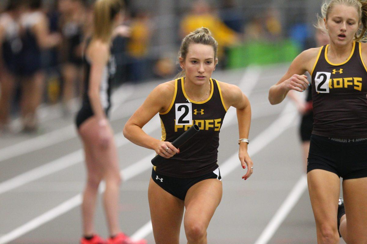 Sophomore Hannah Vendetta competes at the NJAC Championships earlier this year. Photo courtesy of Rowan Athletics.