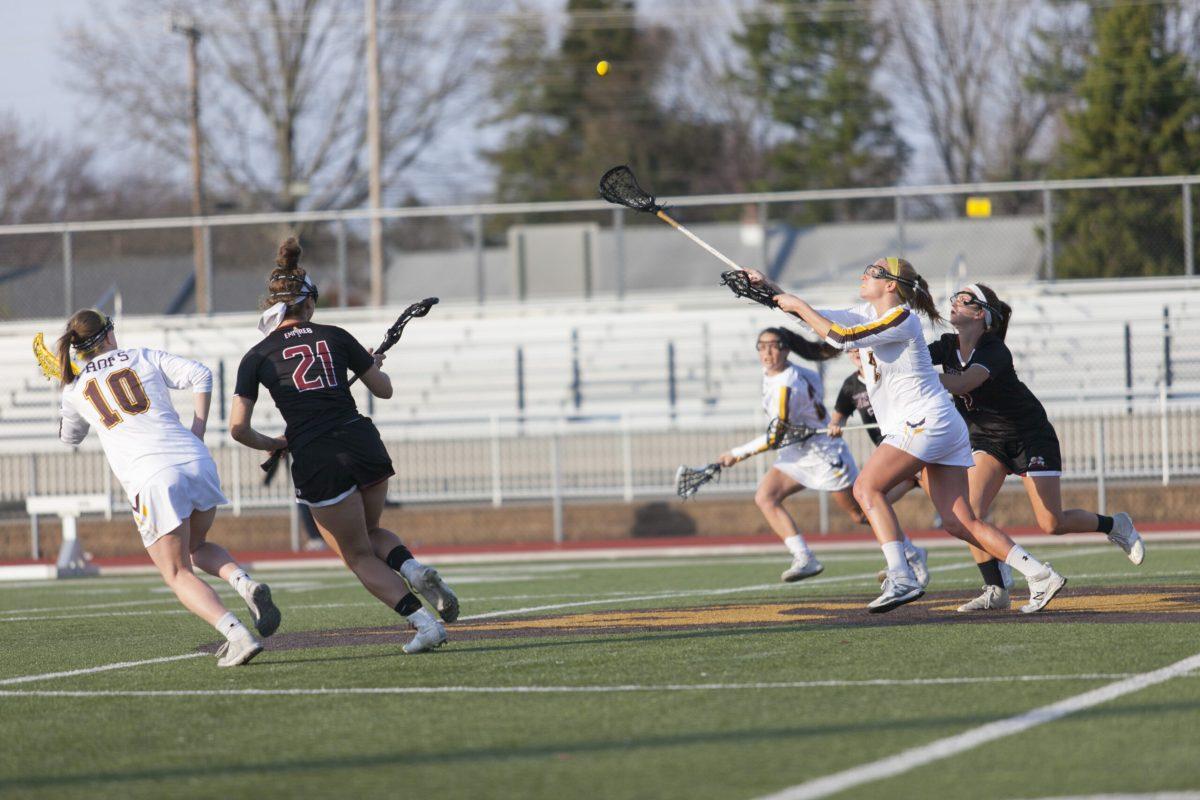 Senior captain Maddie Bray goes for possession in a game earlier last year. Multimedia Editor/Miguel Martinez.