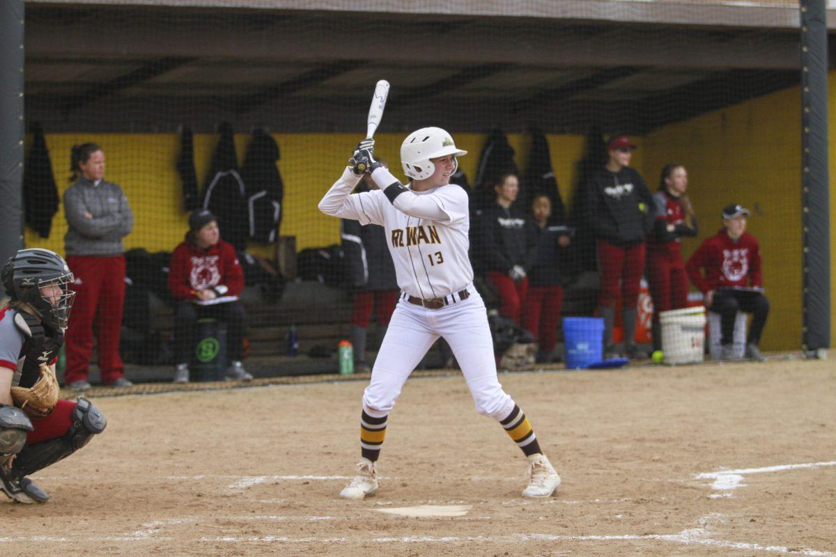 Senior Carly Anderson at the plate during a game last year. Anderson went 3-for-3 in the 2019 season opener. Multimedia Editor/Miguel Martinez.