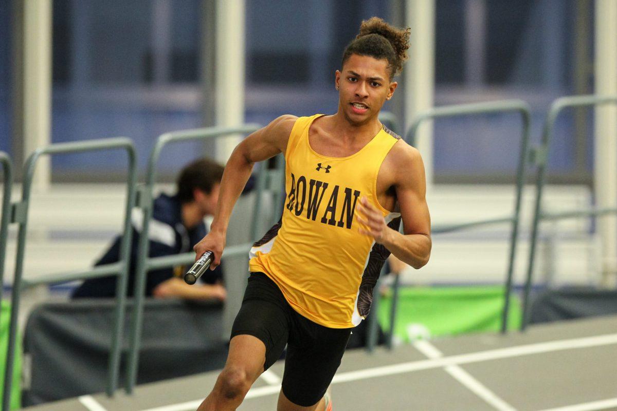 Sophomore Tyler Garland participates in an event earlier this year. Photo courtesy of Rowan Athletics. 