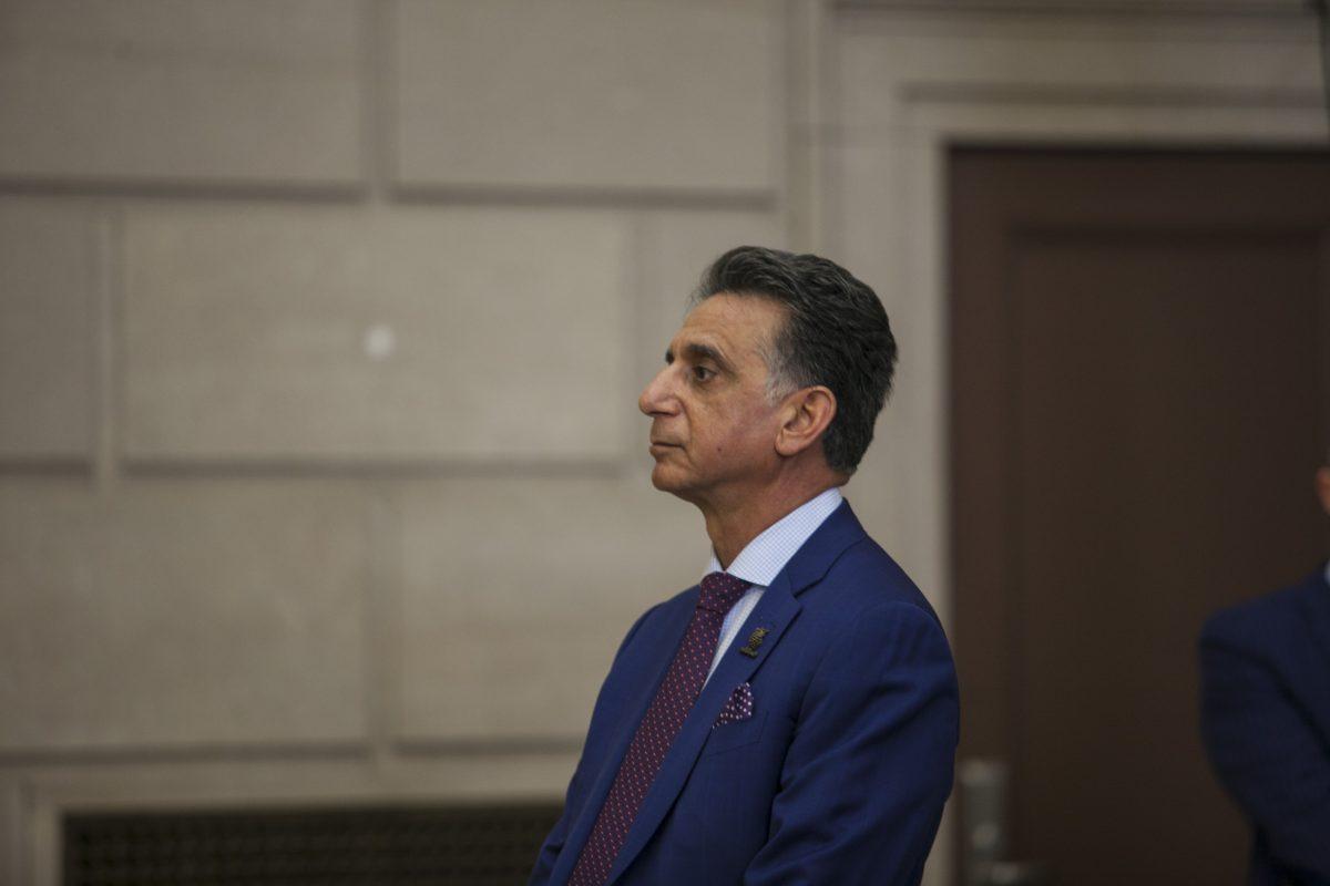 Photo of President Ali Houshmand, who recently announced a tuition freeze for the 2021-2022 academic year. - Staff Photographer / Miguel Martinez.