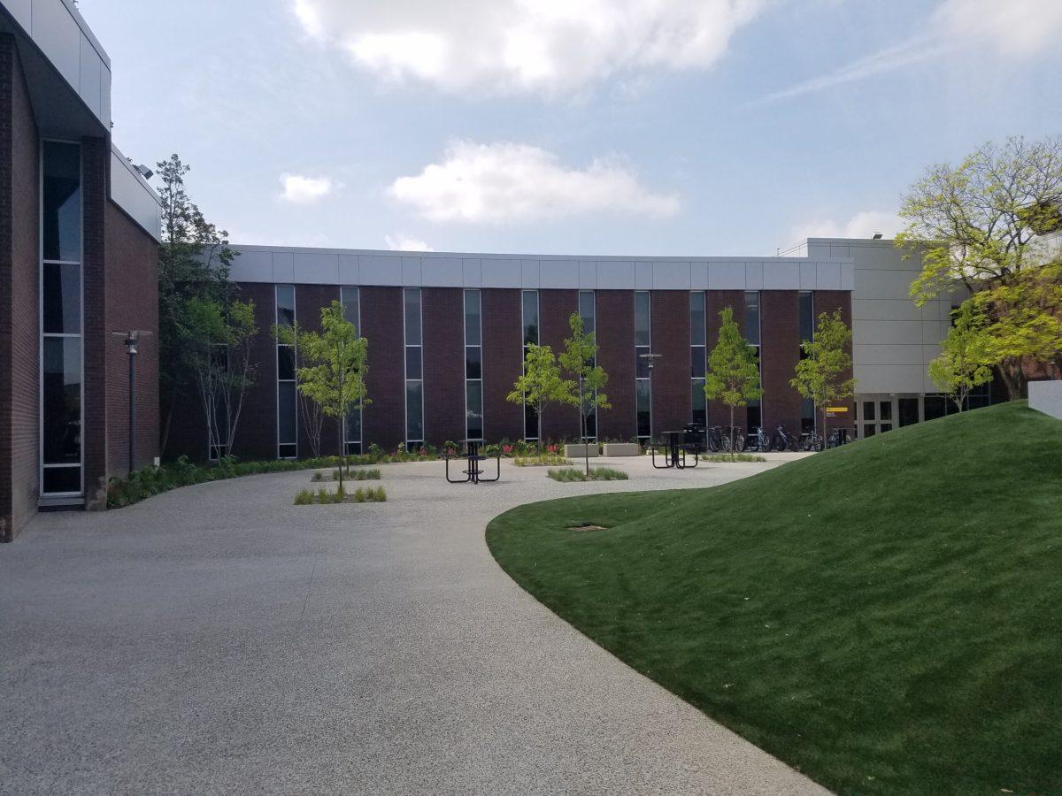 The new Wilson Hall courtyard. - Staff Writer / Lindsey D'Ambrosio 