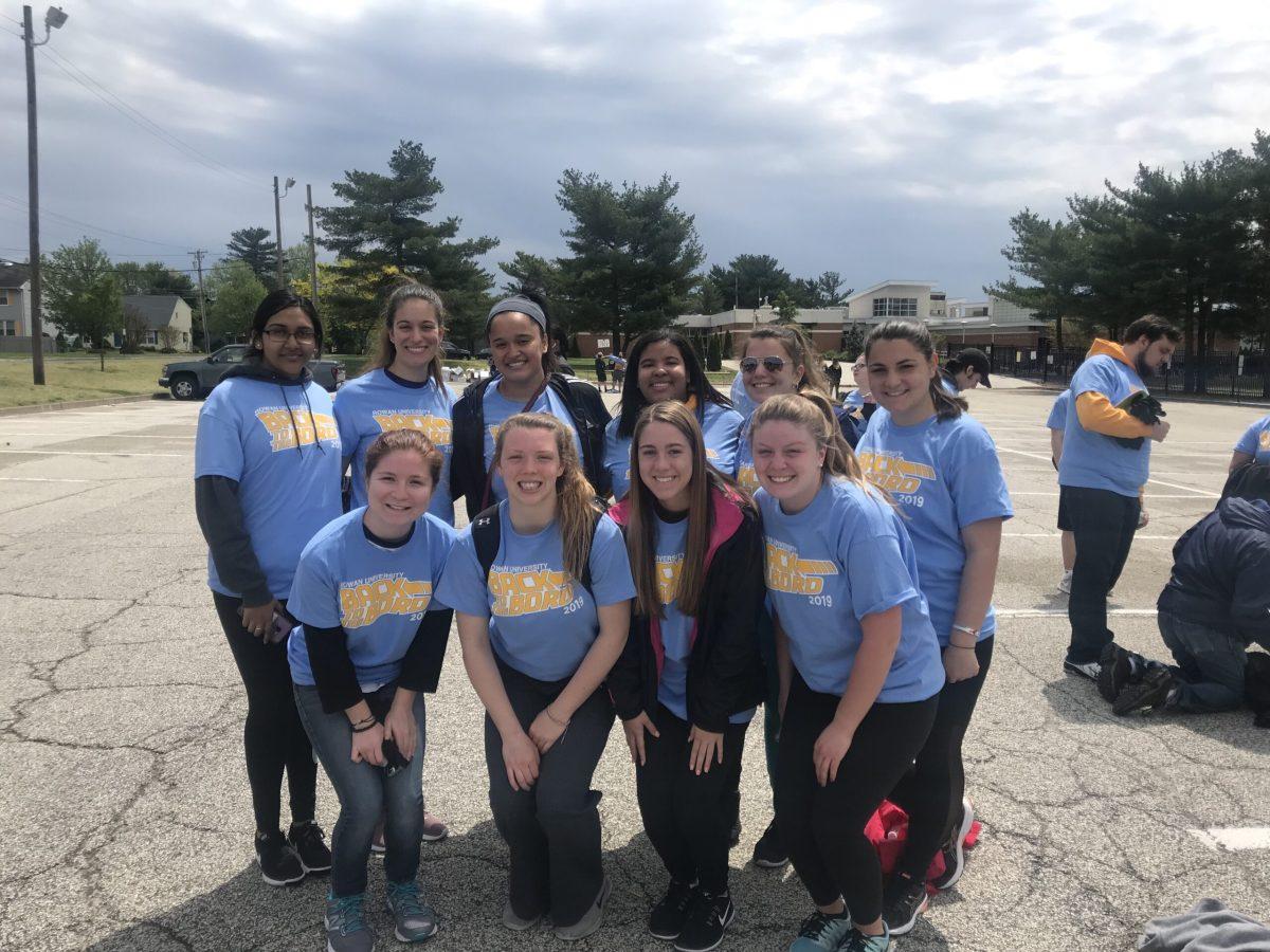 Rowan's Elementary Education Club gathers as they volunteer at Back to the Boro - Features Editor/Kalie VanDewater  