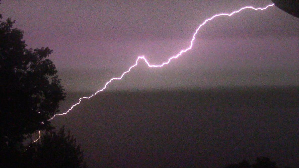 Lightning strikes over the skies of Williamstown, New Jersey - Staff writer/Peter Planamente