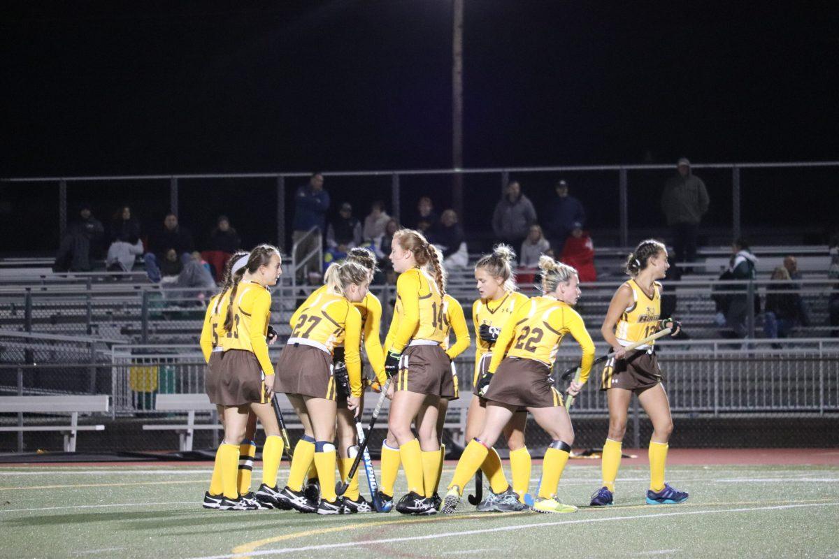 The Field Hockey team in a game last season. - Multimedia Editor / Dyone Payne