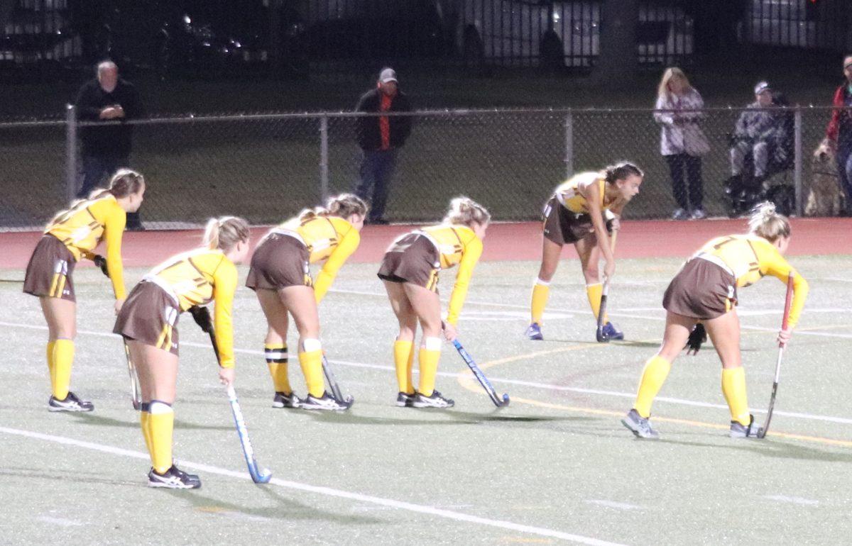 The field hockey team in a game last season. Photo / Multimedia Editor Dyone Payne