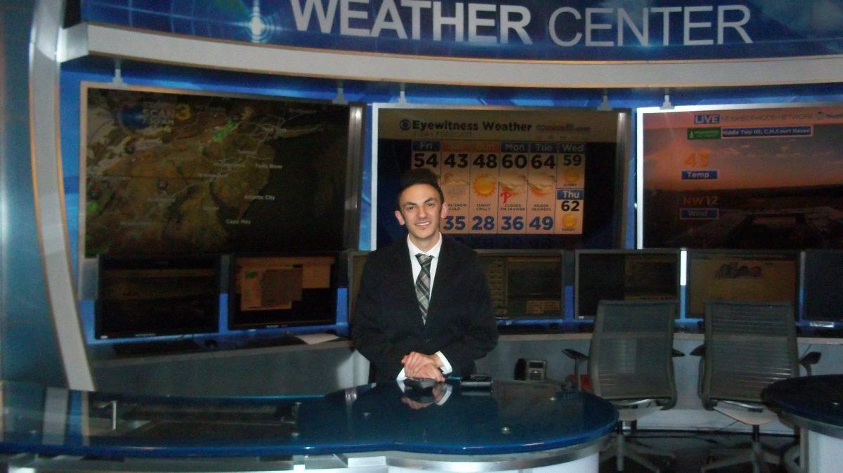 Senior journalism student Peter Planamente is committed to helping others learn more about the weather. - Photo courtesy of Peter Planamente