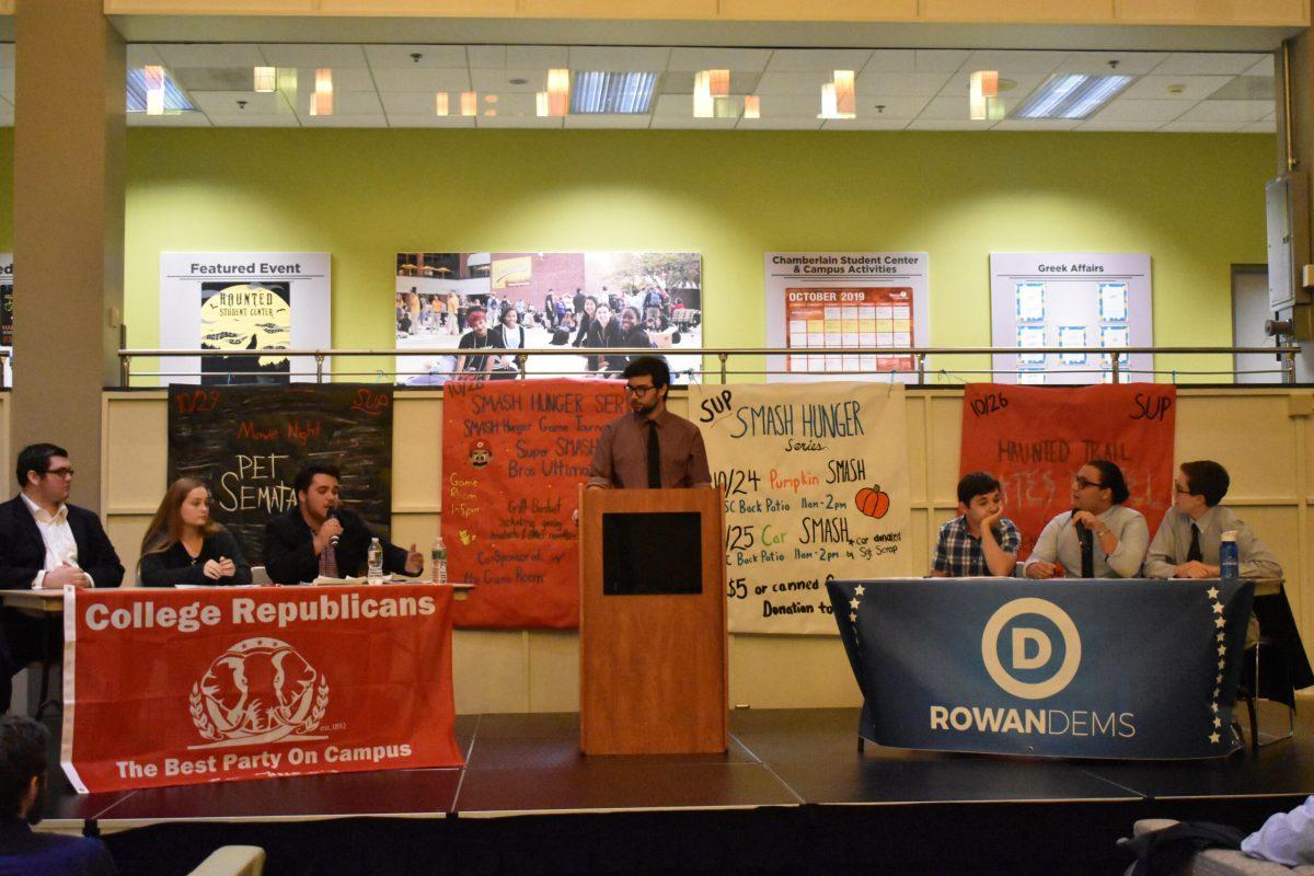 Rowan's Republican and Democrat clubs debated about multiple issues on October 23, 2019 in the Rowan Student Center. Multimedia Editor / Christian Browne