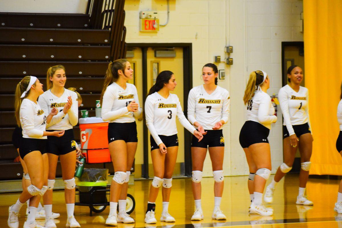 The Volleyball team in a game earlier this season. Photo / Multimedia Editor Dyone Payne