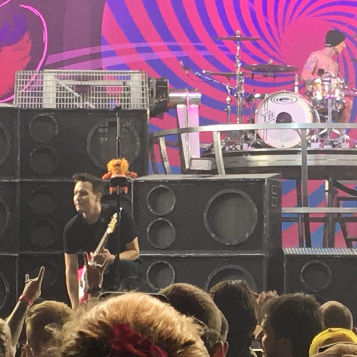 Gritty, the Flyer’s NHL mascot, made an appearance at Blink-182’s concert. - Contributor / Kristin Guglietti