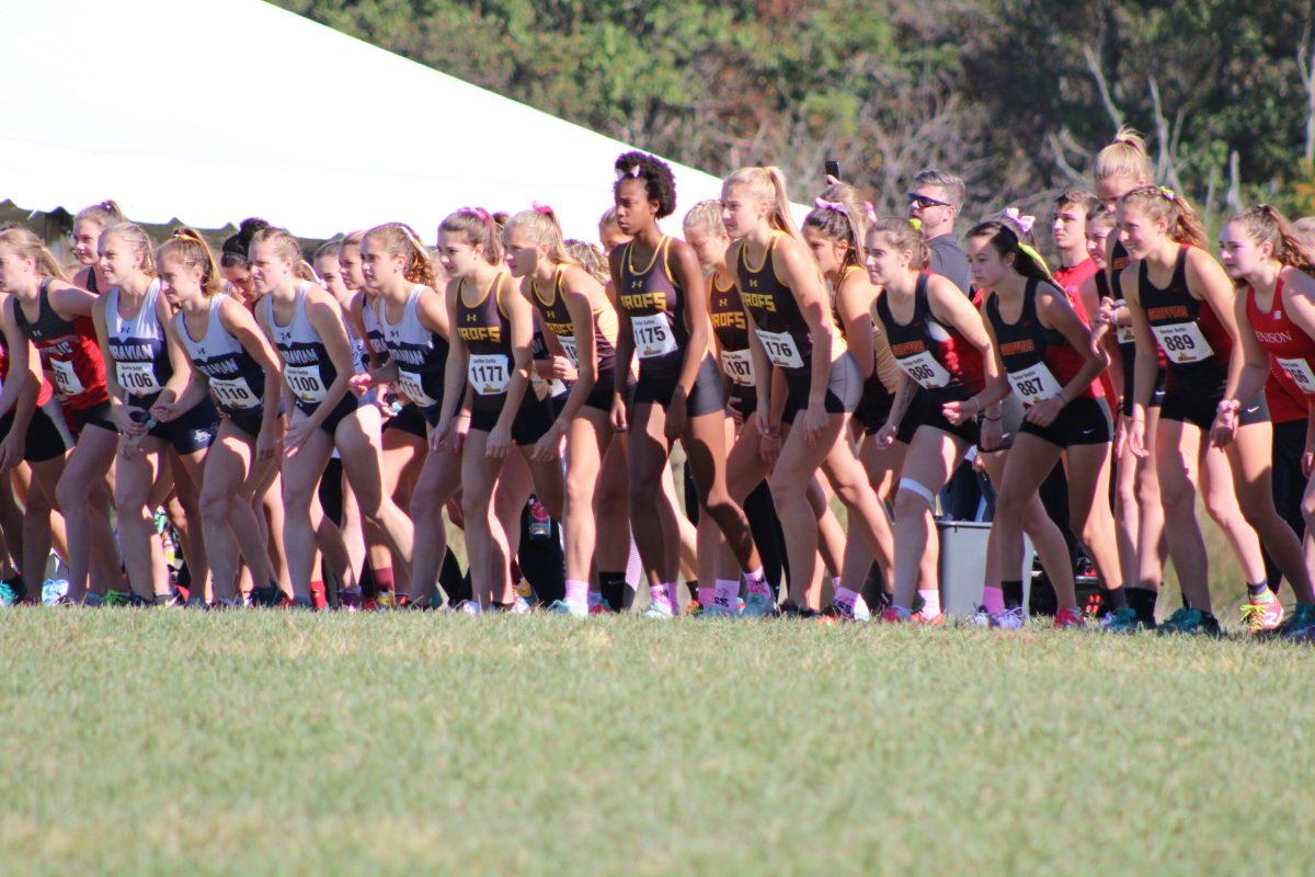 The starting line at the Inter-Regional Border Battle. Photo/ Rowan Athletics.