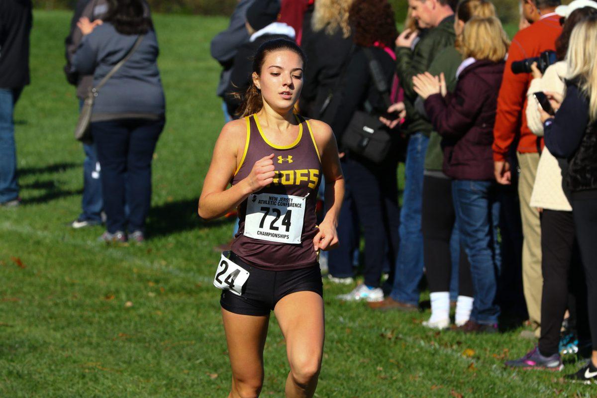 Dianne Ferraro at the NJAC championships this weekend. Photo / Rowan Athletics.