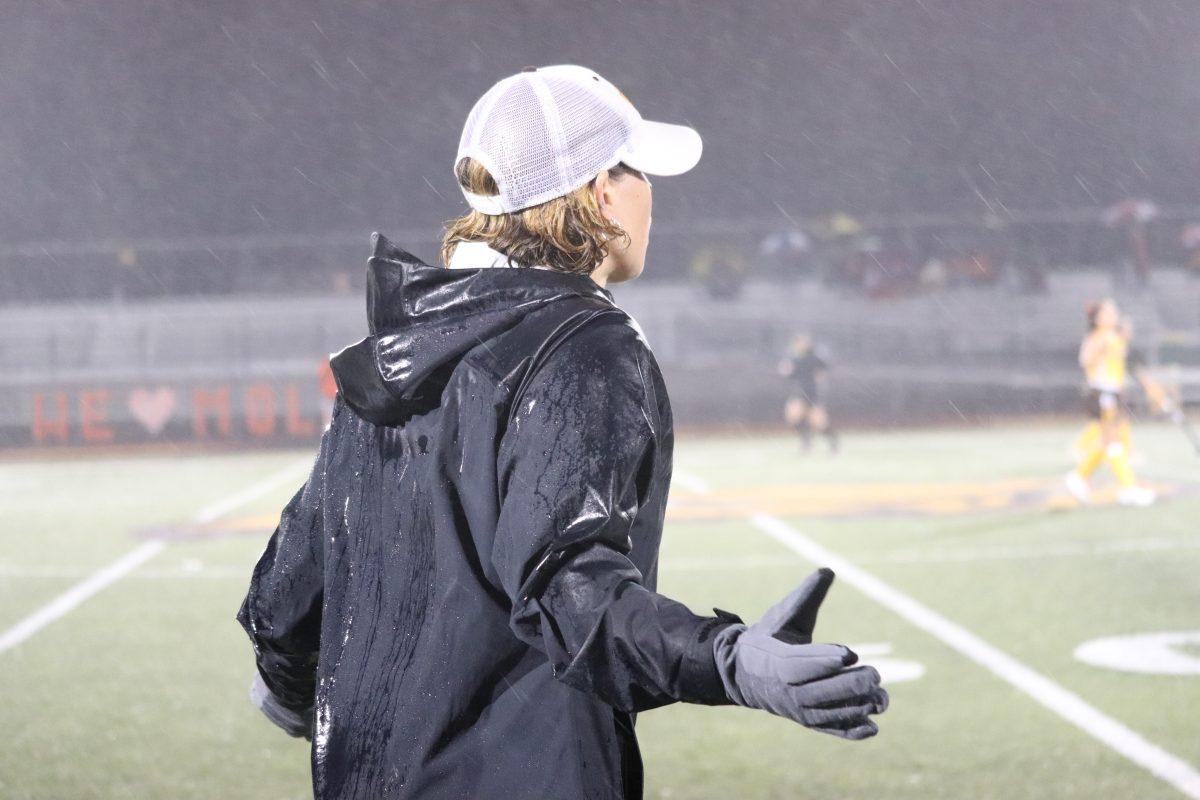 Michelle Andre coaching during a game last season. Photo/ Multimedia Editor Dyone Payne.