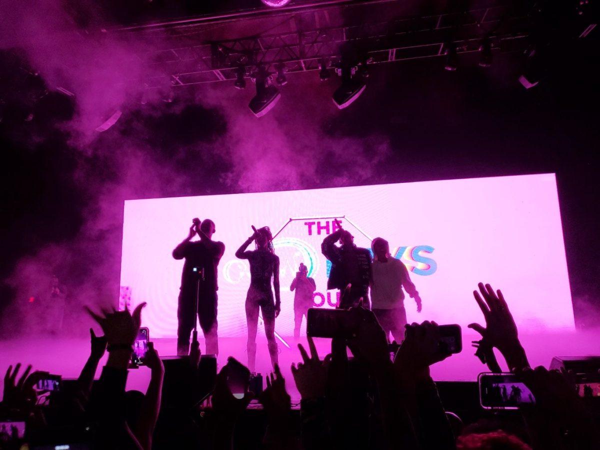 The Smith kids bring their parents on stage to perform "Summertime in Paris" off Jaden's newest album "ERYS." - Contributor / Treshon Evans