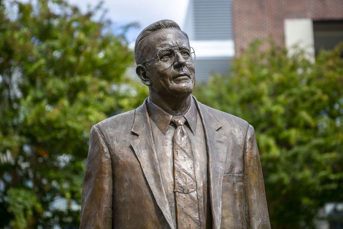 Statue of Henry Rowan outside Savitz Hall. - File Photo / Miguel Martinez