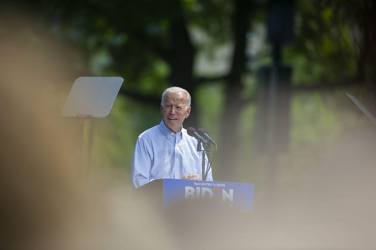 Former Vice President Joe Biden speaks at a rally in Philadelphia, PA in May of 2019. Editor-in-chief / Miguel Martinez