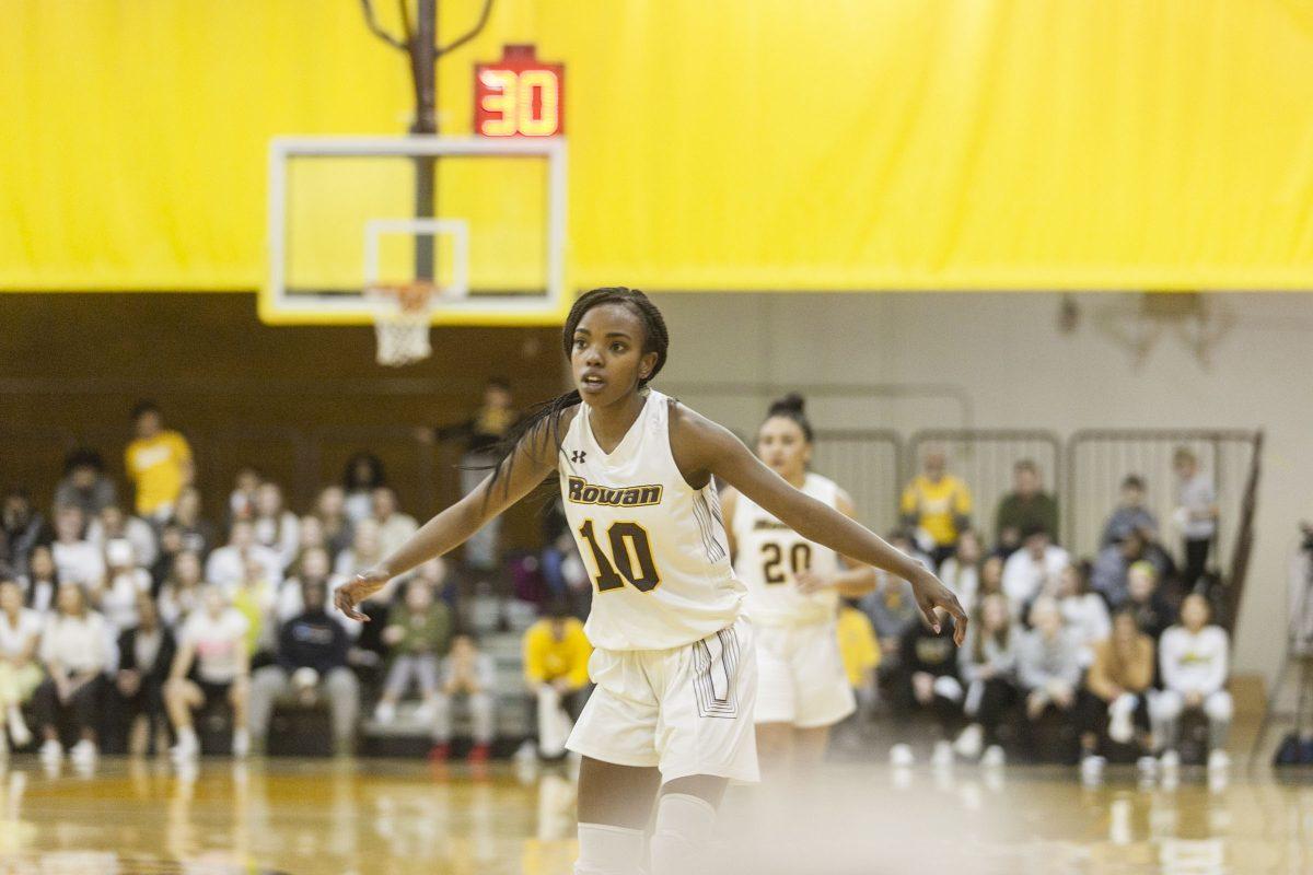 Kennedy Brown in the NJAC final against Montclair. Brown had 13 points in Profs 64-54 win. Friday, Feb. 28, 2020. - Editor-in-Chief / Miguel Martinez.